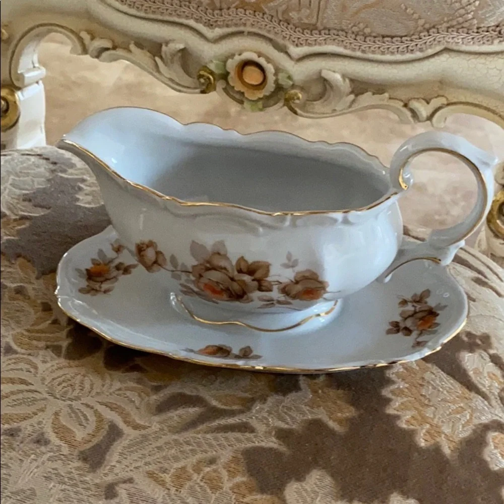 Antique Creamer Norway Rose by Mitterteich